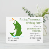 Invitation de fête d'anniversaire du pêcheur (Debout devant)