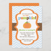 Invitation de fête d'anniversaire du petit Citroui (Devant / Derrière)