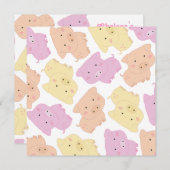 Invitation de fête d'anniversaire du petit porc (Devant / Derrière)