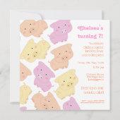 Invitation de fête d'anniversaire du petit porc (Dos)