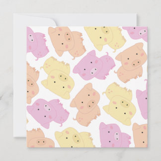 Invitation de fête d'anniversaire du petit porc