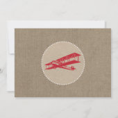 Invitation de fête d'anniversaire du pilote d'avio (Dos)