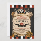 Invitation de fête d'anniversaire du Pirate (Devant)