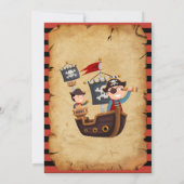 Invitation de fête d'anniversaire du Pirate (Dos)