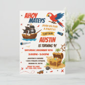 Invitation de fête d'anniversaire du Pirate modifi (Debout devant)