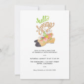 Invitation de fête d'anniversaire du printemps (Dos)