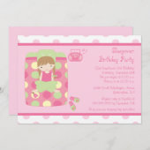 Invitation de fête d'anniversaire du sleepover de (Devant / Derrière)