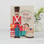 Invitation de fête d'anniversaire du soldat en boi (Debout devant)