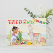 Invitation de fête d'anniversaire du taco 2sday (Debout devant)
