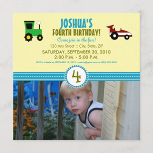 Invitation de fête d'anniversaire du Tracteur de r