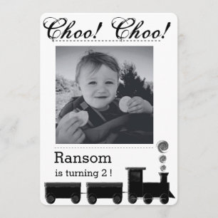 Invitation de fête d'anniversaire du train de