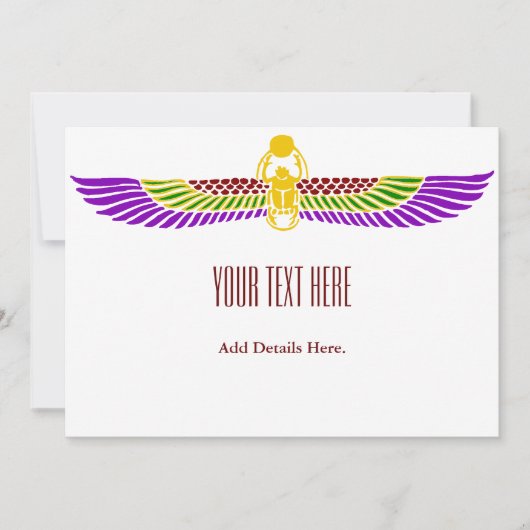 Invitation de fête d'anniversaire égyptienne - Sim (Devant)