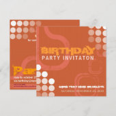 Invitation de fête d'anniversaire électro grunge o (Devant / Derrière)