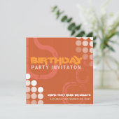 Invitation de fête d'anniversaire électro grunge o (Debout devant)