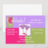 Invitation de fête d'anniversaire élégante et amus (Devant / Derrière)