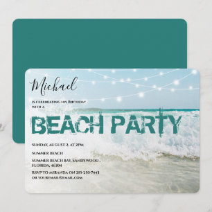 Invitation de fête d'anniversaire élégante sur la