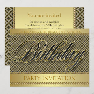 Invitation de fête d'anniversaire en batik organiq