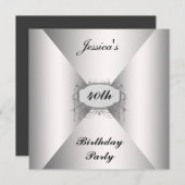 Invitation de fête d'anniversaire Enveloppe blanch (Devant / Derrière)