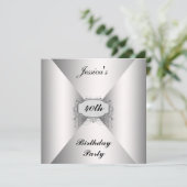 Invitation de fête d'anniversaire Enveloppe blanch (Debout devant)