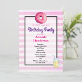 Invitation de fête d'anniversaire fantaisie Donut (Debout devant)