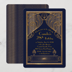 Invitation de fête d'anniversaire femme, grand Gat