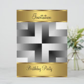 Invitation de fête d'anniversaire Fête d'anniversa (Debout devant)