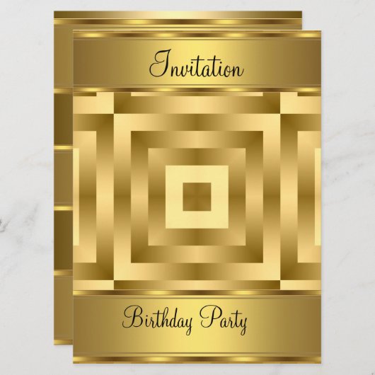 Invitation de fête d'anniversaire Fête d'anniversa (Devant / Derrière)