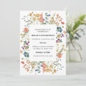Invitation de fête d'anniversaire fleur sauvage (Debout devant)