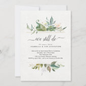 Invitation de fête d'anniversaire florale aquarell (Devant)