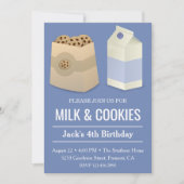 Invitation de fête d'anniversaire garçon Bleu Lait (Devant)