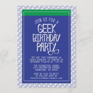 Invitation de fête d'anniversaire geek