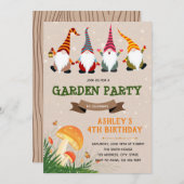 Invitation de fête d'anniversaire Gnome (Devant / Derrière)