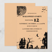 Invitation de fête d'anniversaire gothique d'Hallo (Devant / Derrière)