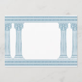 Invitation de fête d'anniversaire grec avec temple (Dos)