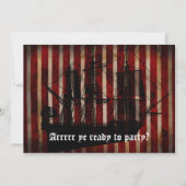 Invitation de fête d'anniversaire grunge de bateau (Dos)
