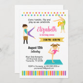 Invitation de fête d'anniversaire Gymnastic (Devant / Derrière)