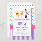 Invitation de fête d'anniversaire Gymnastic (Devant / Derrière)