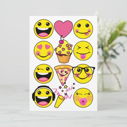 Invitation de fête d'anniversaire inspirée par Emo (Debout devant)