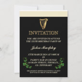 Invitation de fête d'anniversaire irlandaise (Devant)
