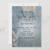 Invitation de fête d'anniversaire - Jeans bleus ar (Devant)