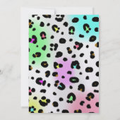 Invitation de fête d'anniversaire - léopard au (Dos)