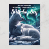 Invitation de fête d'anniversaire Lien éthéré Loup (Devant)