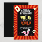 Invitation de fête d'anniversaire magique - Bunny  (Devant / Derrière)