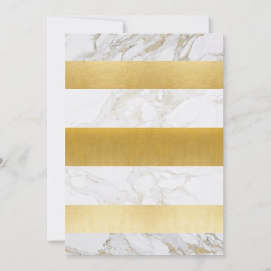 Invitation de fête d'anniversaire Marbre blanc de (Dos)