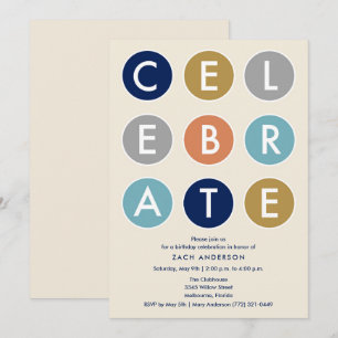 Invitation de fête d'anniversaire masculin