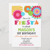 Invitation de fête d'anniversaire mexicaine (Devant / Derrière)