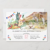 Invitation de fête d'anniversaire mexicaine (Devant)