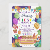 Invitation de fête d'anniversaire mexicaine (Devant)