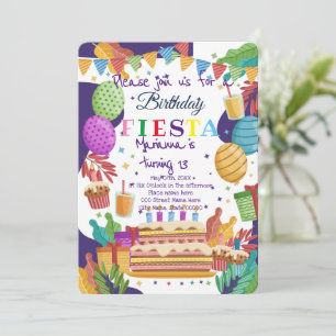 Invitation de fête d'anniversaire mexicaine