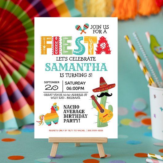 Invitation de fête d'anniversaire mexicaine